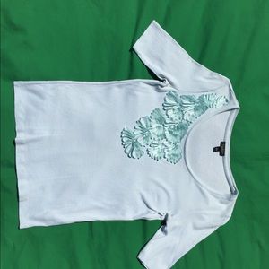 Talbots light Blue Stretch Career Blouse